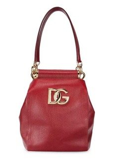 Dolce & Gabbana Large Logo Leather Shoulder Bag
