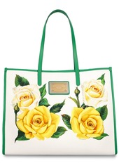 Dolce & Gabbana Large Printed Canvas Shopping Bag