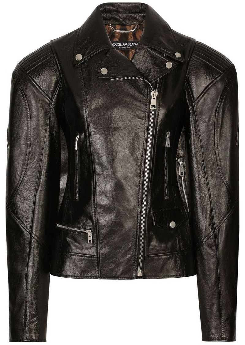 Dolce & Gabbana leather biker jacket