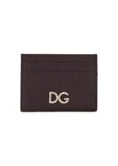 Dolce & Gabbana Leather Dg Embellished Card Holder