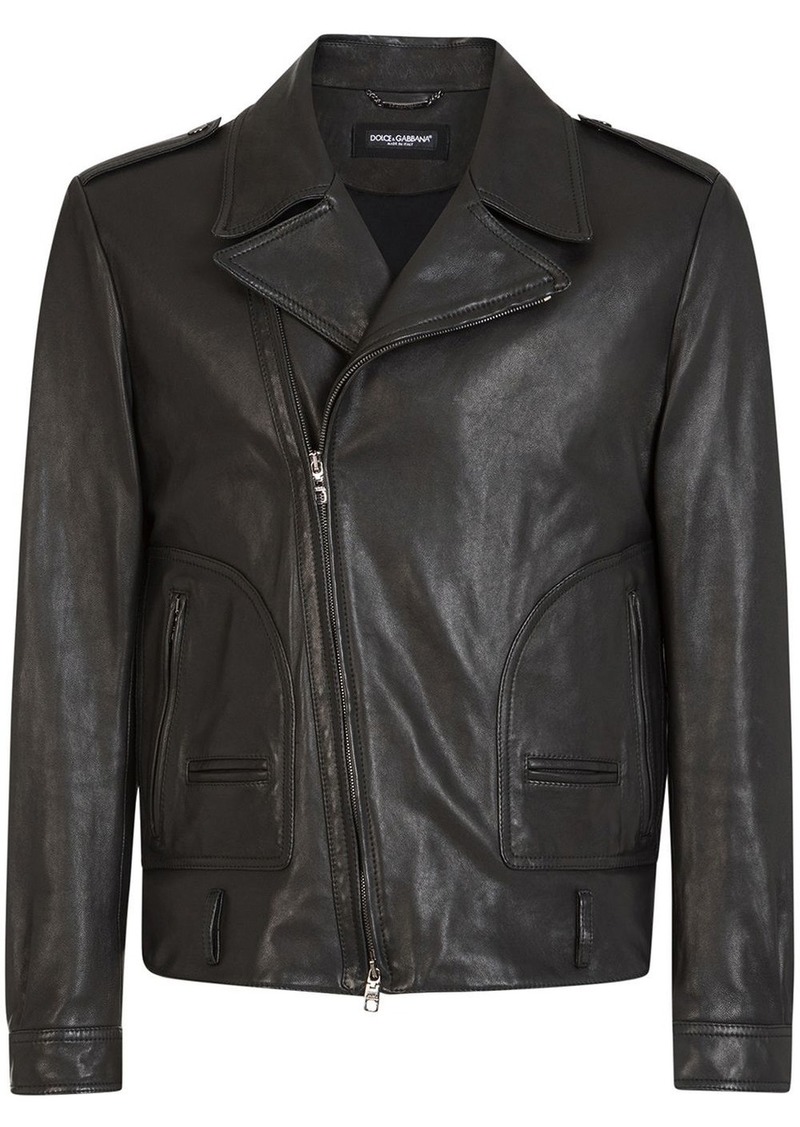 Dolce & Gabbana leather biker jacket