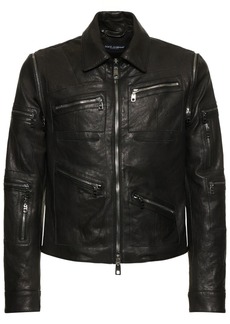 Dolce & Gabbana Leather Jacket W/ Zips