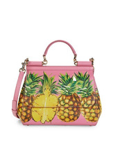Dolce & Gabbana Leather Pineapple Satchel