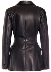 Dolce & Gabbana Leather Single Breasted Jacket