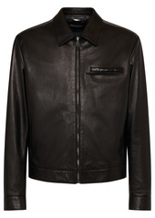 Dolce & Gabbana Leather Zip Jacket