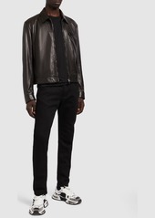 Dolce & Gabbana Leather Zip Jacket