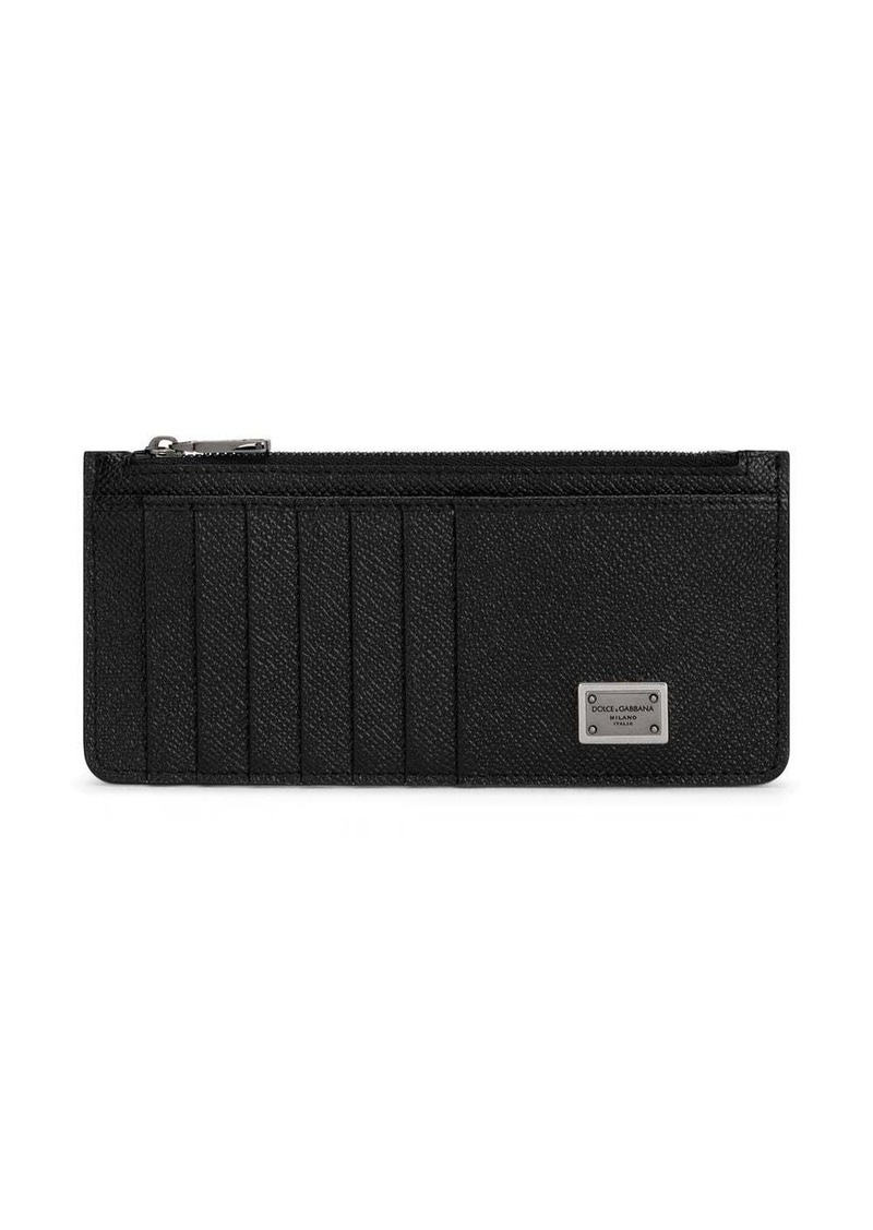 Dolce & Gabbana logo-tag vertical card holder