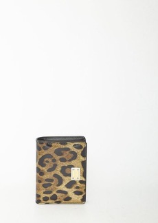 Dolce & Gabbana Leo-print leather wallet