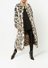 Dolce & Gabbana leopard-print faux-fur coat