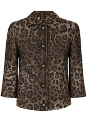 Dolce & Gabbana leopard-patterned jacquard jacket