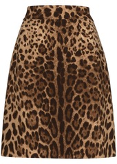 Dolce & Gabbana leopard-print A-line skirt