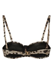 Dolce & Gabbana leopard-print balconette bikini top