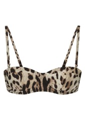 Dolce & Gabbana leopard-print balconette bikini top