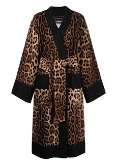 Dolce & Gabbana leopard print bathrobe