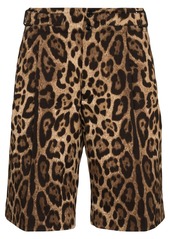 Dolce & Gabbana leopard-print bermuda shorts
