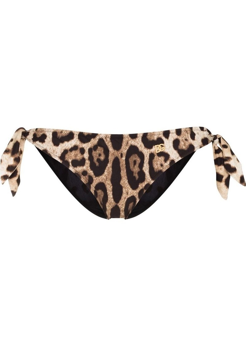 Dolce & Gabbana leopard-print bikini bottoms