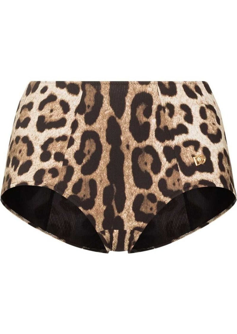 Dolce & Gabbana leopard-print bikini bottoms