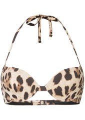 Dolce & Gabbana leopard print bikini top