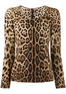 Dolce & Gabbana leopard-print long-sleeve T-shirt