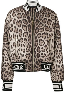 Dolce & Gabbana leopard-print bomber jacket