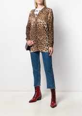 Dolce & Gabbana leopard-print cashmere cardigan