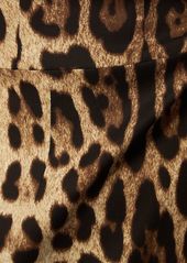 Dolce & Gabbana Leopard Print Charmeuse Midi Dress