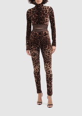 Dolce & Gabbana Leopard Print Chenille Leggings