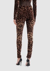 Dolce & Gabbana Leopard Print Chenille Leggings