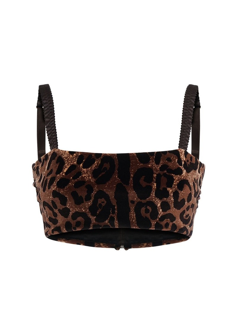 Dolce & Gabbana Leopard Print Chenille Top