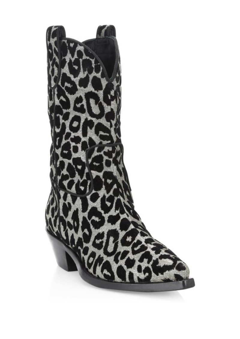 leopard print cowboy boots