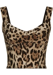 Dolce & Gabbana KIM DOLCE&GABBANA leopard-print corset top