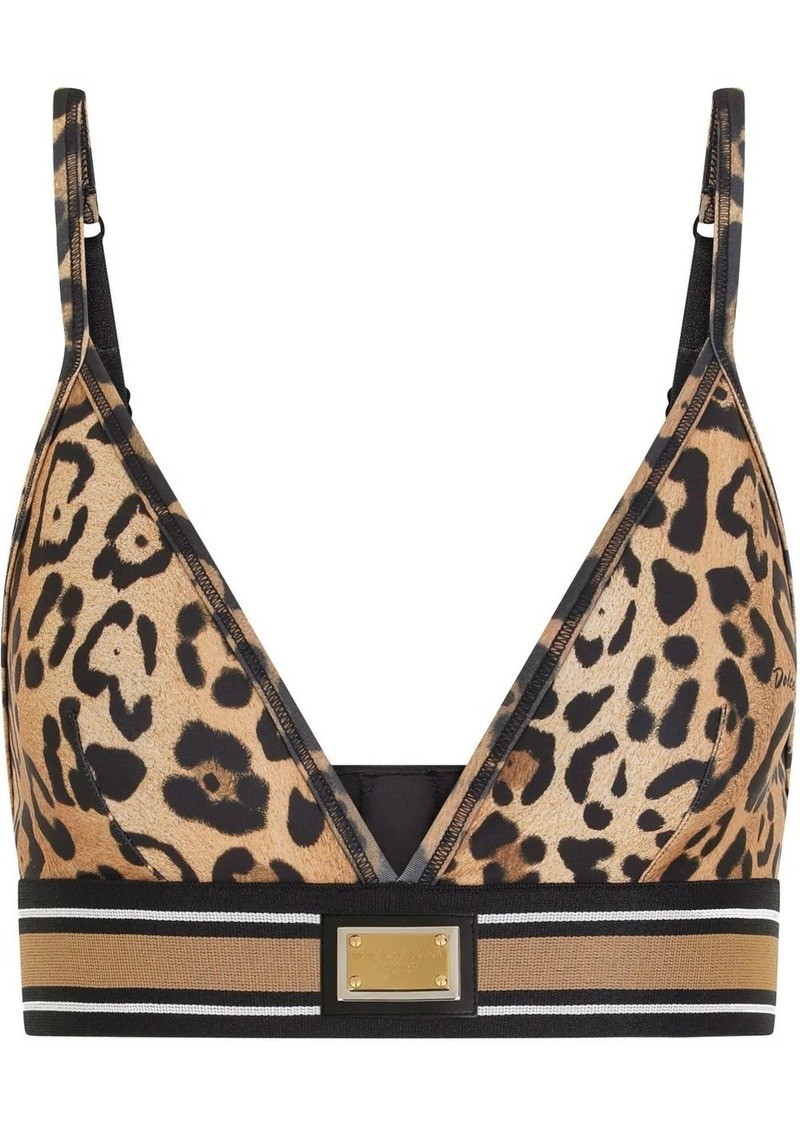 Dolce & Gabbana leopard-print bralette top