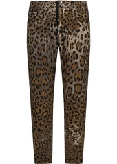 Dolce & Gabbana leopard-print cropped trousers