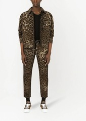 Dolce & Gabbana leopard-print cropped trousers