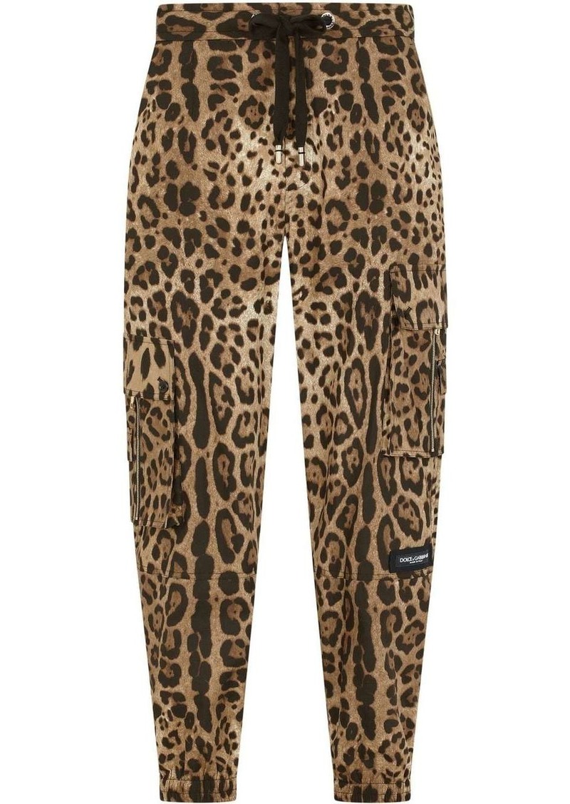 Dolce & Gabbana leopard-print track pants