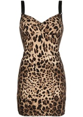 Dolce & Gabbana leopard-print corset minidress