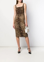 Dolce & Gabbana leopard-print midi dress