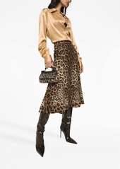 Dolce & Gabbana leopard-print high-waisted skirt