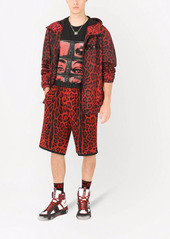 Dolce & Gabbana leopard-print hooded jacket