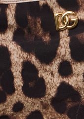 Dolce & Gabbana Leopard Print Jersey Bikini Bottoms