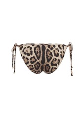 Dolce & Gabbana Leopard Print Jersey Bikini Bottoms