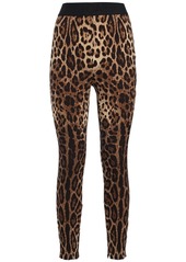 Dolce & Gabbana Leopard Print Jersey Leggings