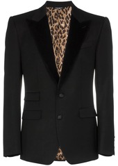 Dolce & Gabbana leopard print lined blazer