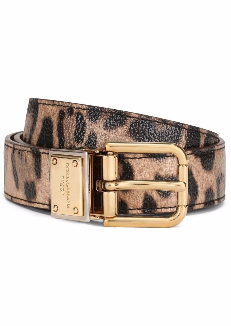 Dolce & Gabbana Crespo leopard-print belt