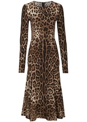 Dolce & Gabbana leopard-print midi dress