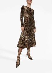 Dolce & Gabbana leopard-print midi dress