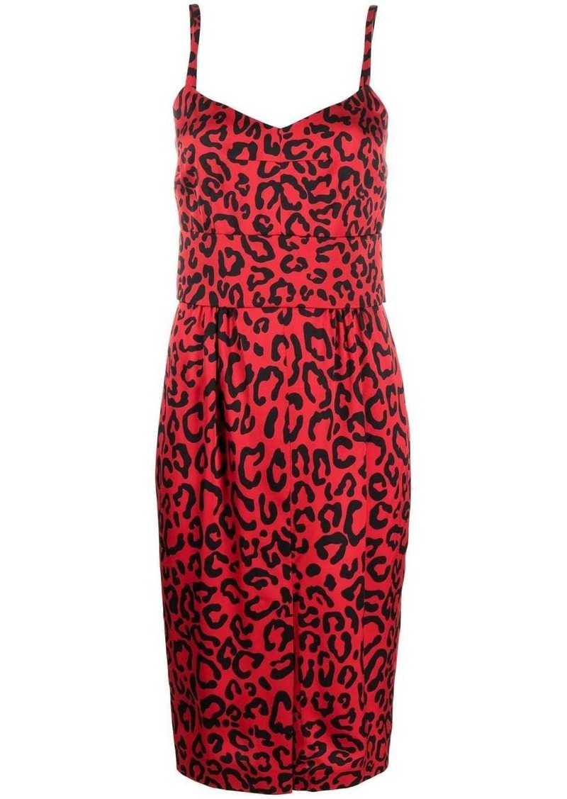 Dolce & Gabbana leopard-print midi dress