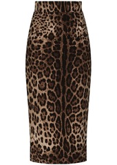 Dolce & Gabbana leopard-print midi skirt