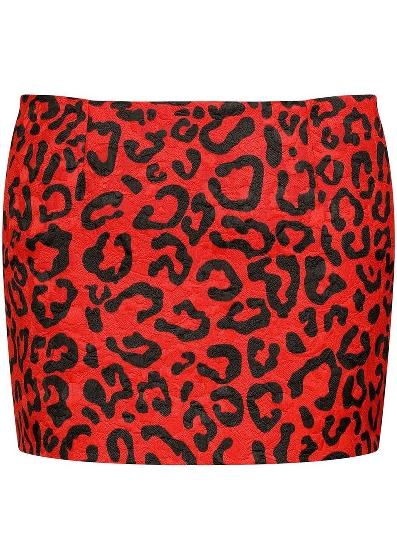 Dolce & Gabbana leopard-print mini skirt