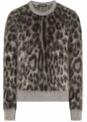 Dolce & Gabbana leopard-print mohair-wool jumper